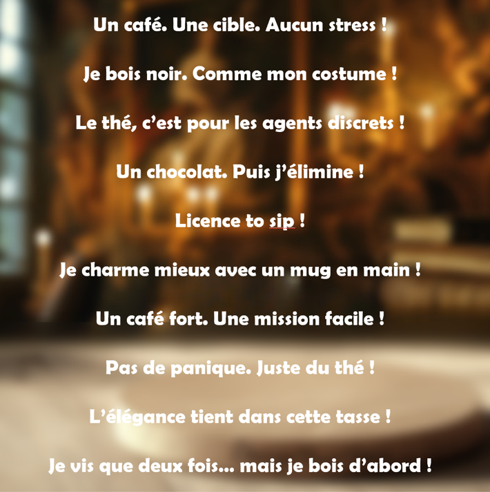 Mug Sous Le Costume, Une Mission