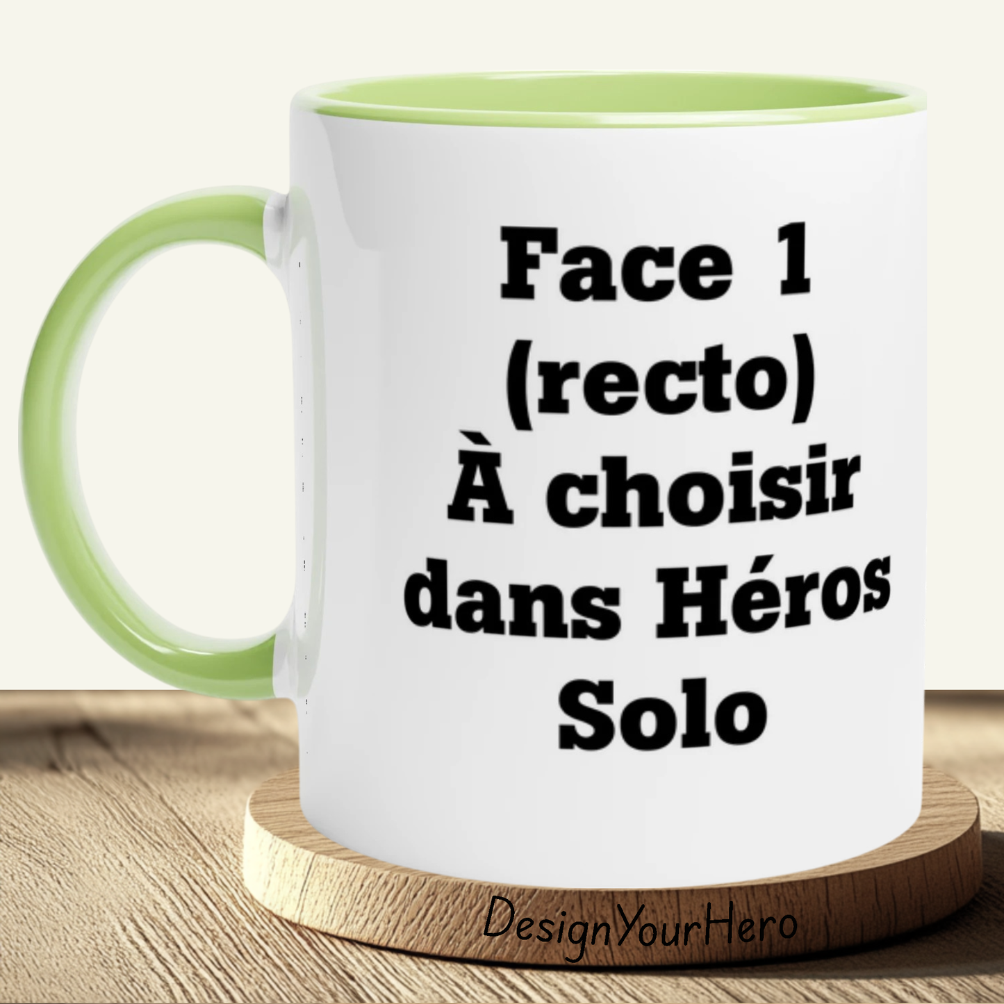 Mug Recto-Verso Solo (1 pers & 2 héros au choix)